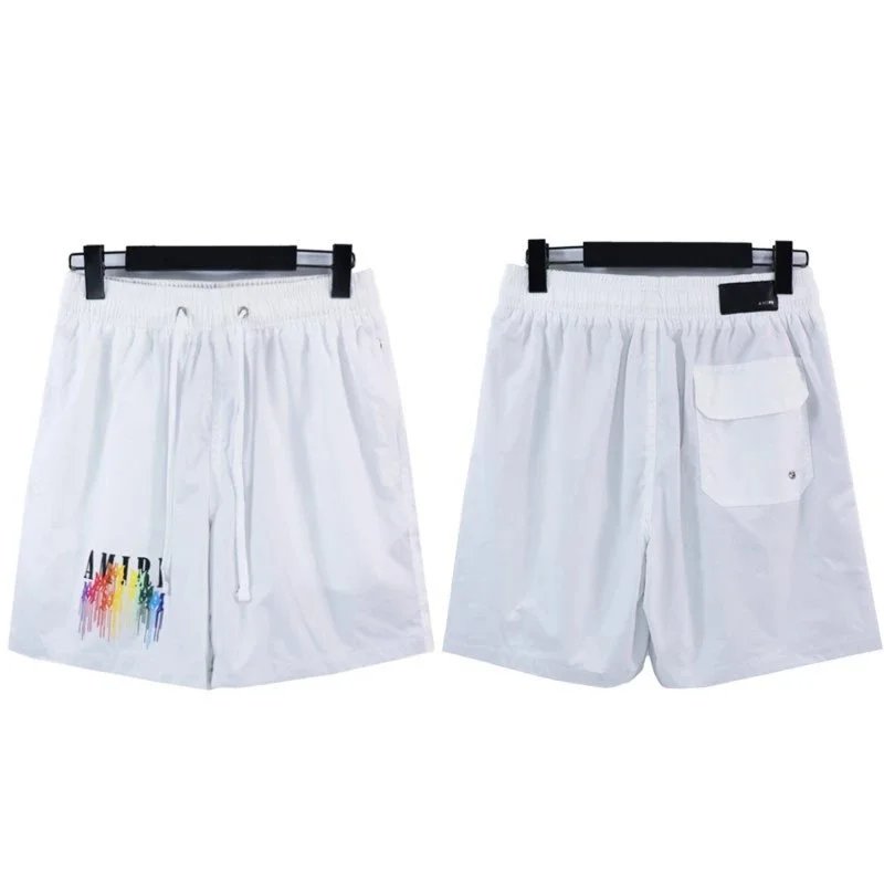 AMIRI Shorts Washed logo drawstring — 8565 white