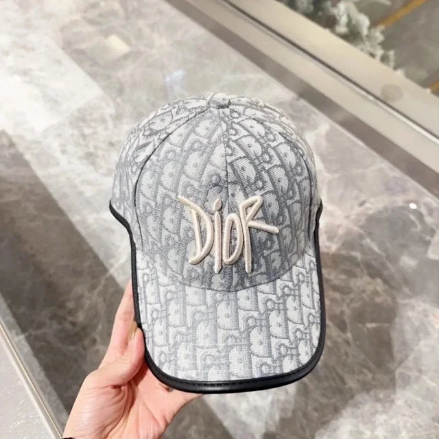 Dior Hats Oblique Monogram Baseball Cap with Embroidered Logo product detail image 2