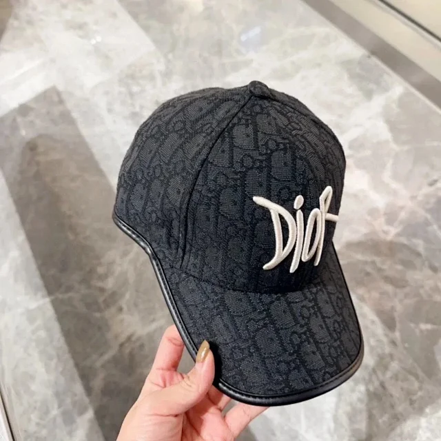 Dior Hats Oblique Monogram Baseball Cap with Embroidered Logo product detail image 9