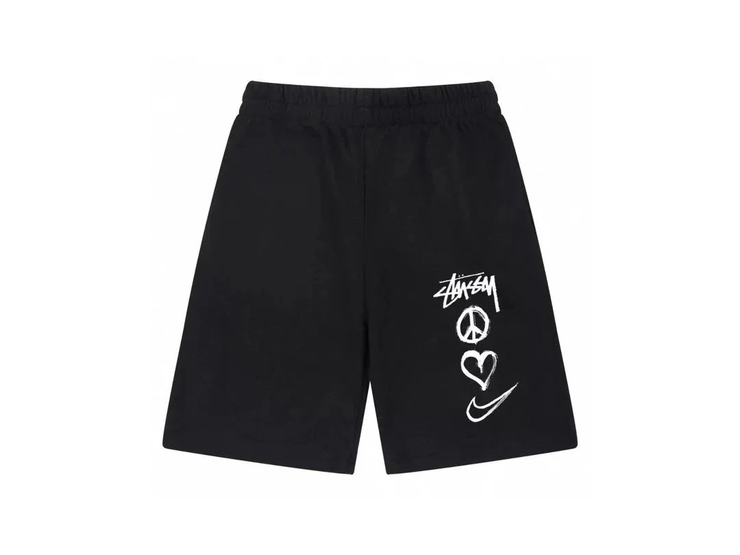 Unbranded Mixed graphic drawstring shorts — 19 Black and White 002