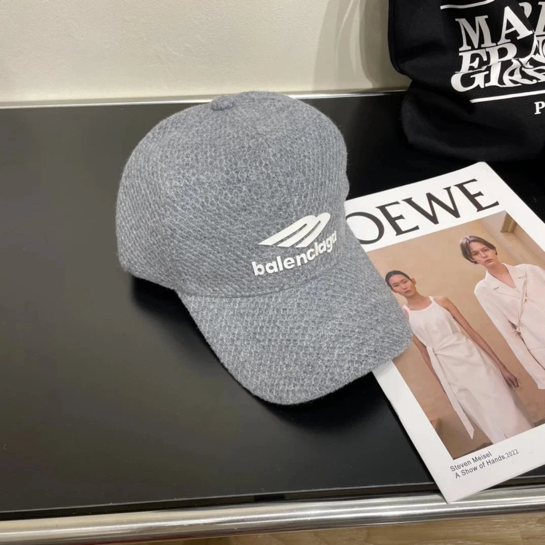Balenciaga Distressed Logo Baseball Cap Beige - 7