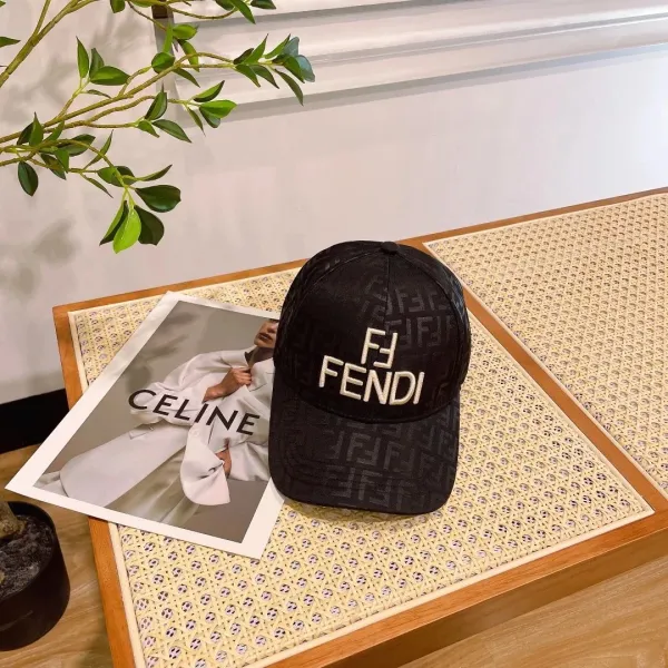 Fendi FF Monogram Baseball Cap Beige - 6