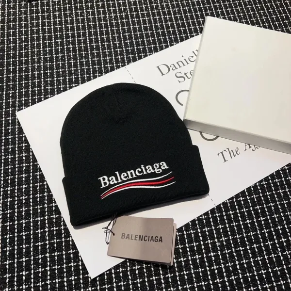 Balenciaga Logo Beanie Black - 1