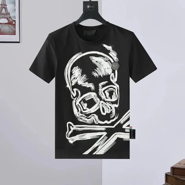 Philipp Plein T-Shirts Short-Sleeve Crew-Neck Graphic T-Shirt product detail image 6