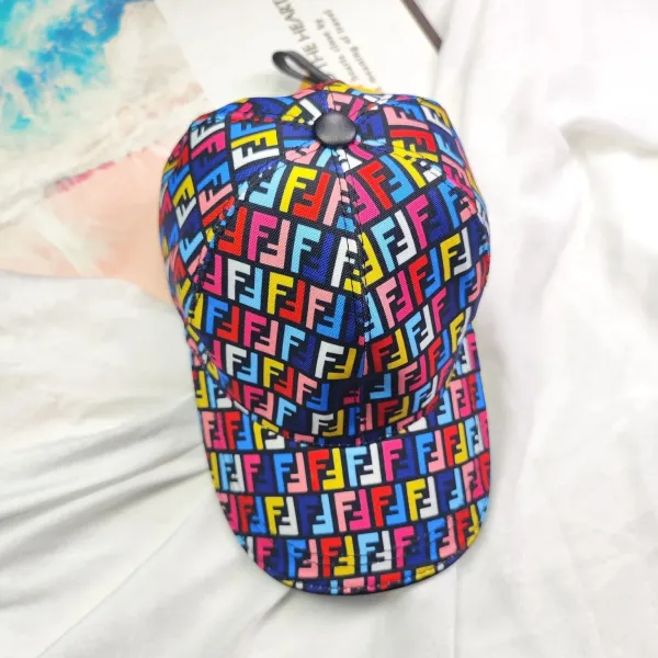 Fendi FF Logo Multicolor Baseball Cap - 1