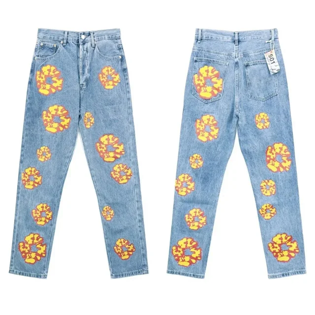 Unbranded Matching Sets Floral Print Denim Jacket and Jeans Set product detail image 3
