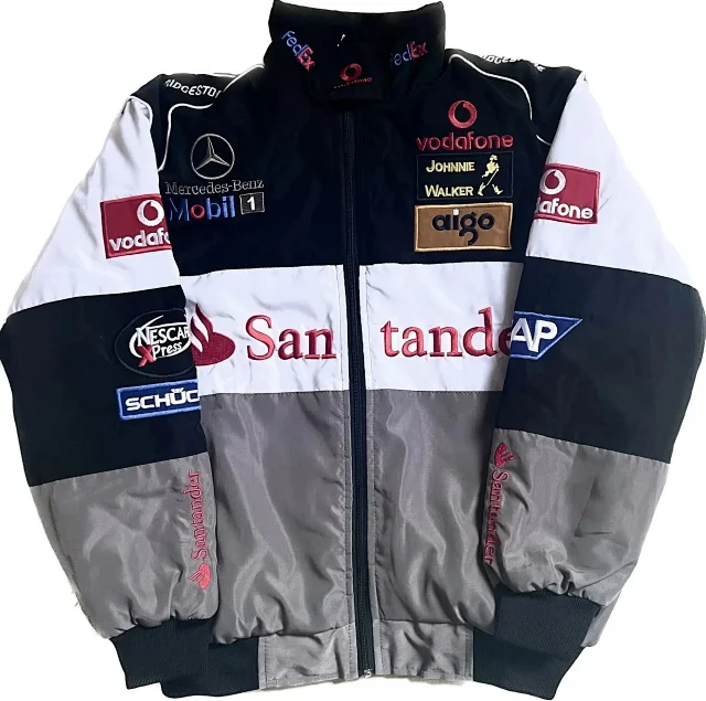 Ferrari Jackets Embroidered racing-logo zip-up bomber jacket product detail image 8
