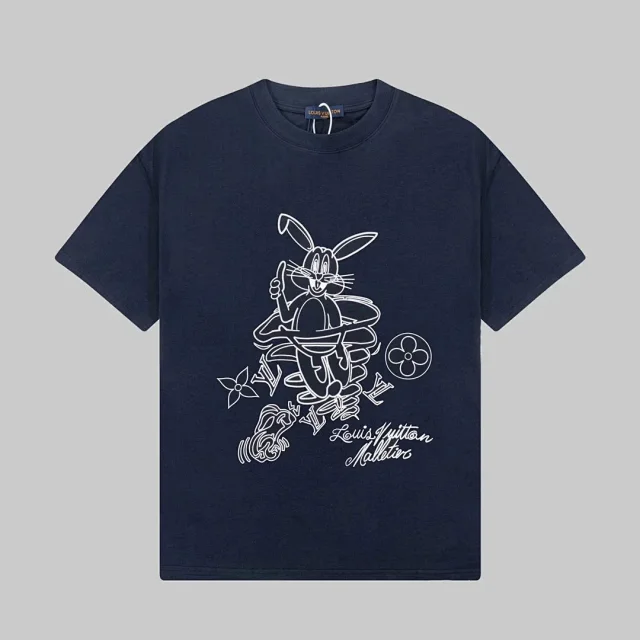 Louis Vuitton T-Shirts LV Logo and Rabbit Graphic Print product detail image 1