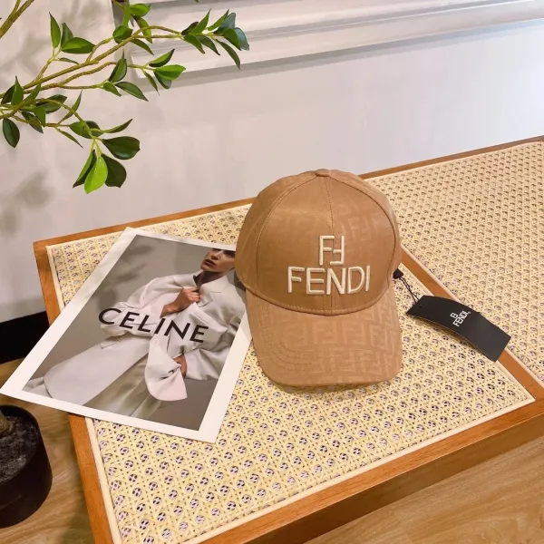 Fendi FF Monogram Baseball Cap Beige - 7