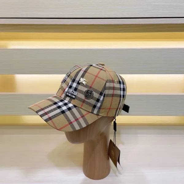 Burberry x Climate Revolution Check Baseball Cap Beige Multicolor - 1