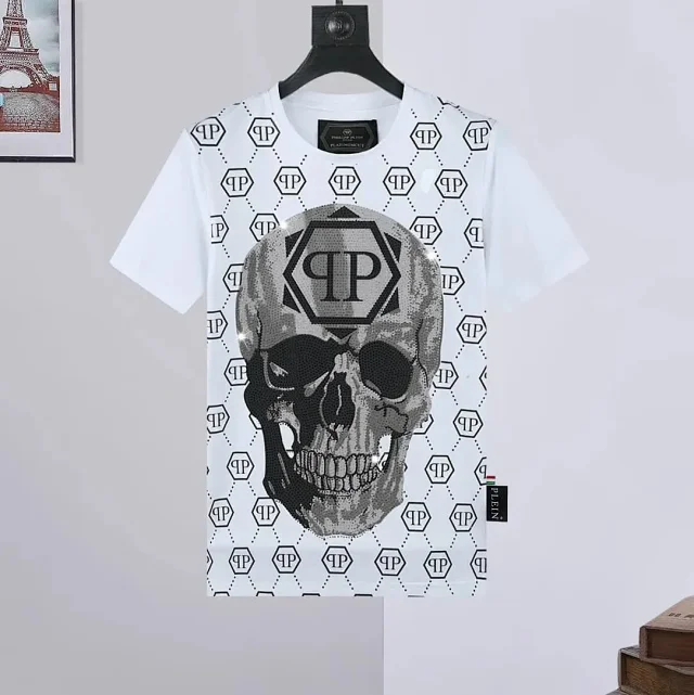 Philipp Plein T-Shirts Short-Sleeve Crew-Neck Graphic T-Shirt product detail image 10