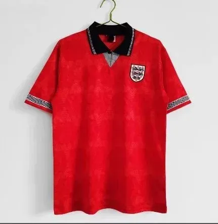 England National Team 1990 World Cup Home Jersey Red Polo - 1
