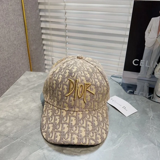 Dior Hats Oblique Monogram Embroidered Logo Baseball Cap product detail image 1