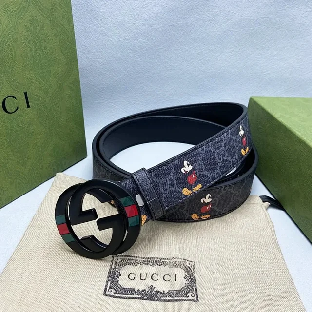 Gucci Belts Double G Buckle GG Monogram Belt product detail image 2