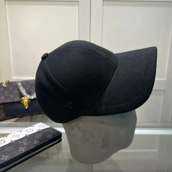 Louis Vuitton Monogram Wool Baseball Cap Black - 1