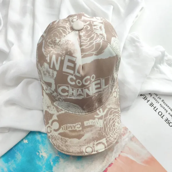 Chanel Coco Chanel Print Beige Baseball Cap - 1