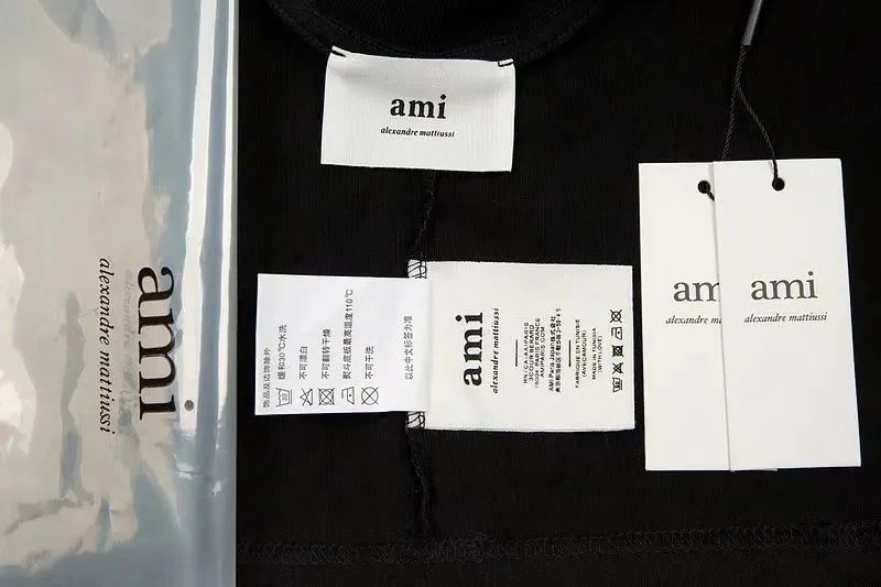 AMI Paris Heart Logo T-Shirt Forest Green T-Shirt - 5