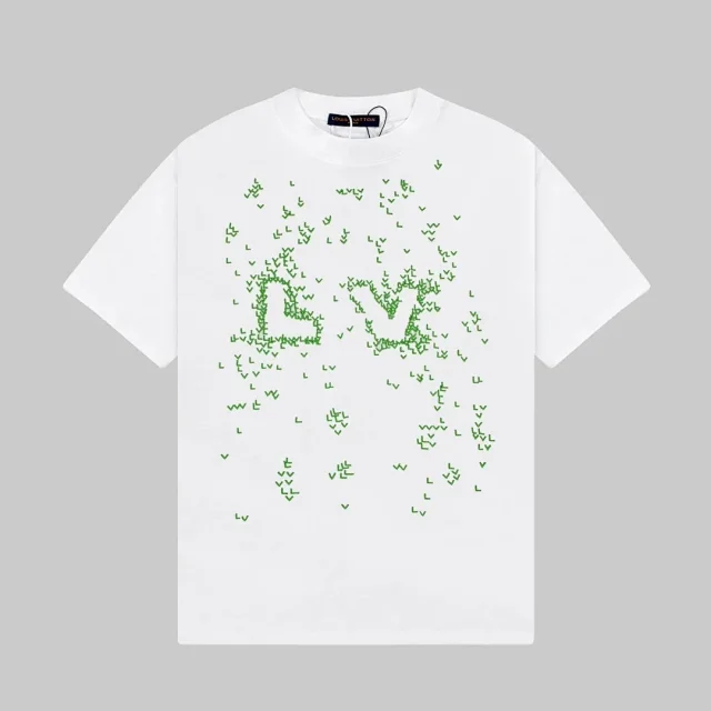 Louis Vuitton T-Shirts LV graphic-print short-sleeve crewneck product detail image 3