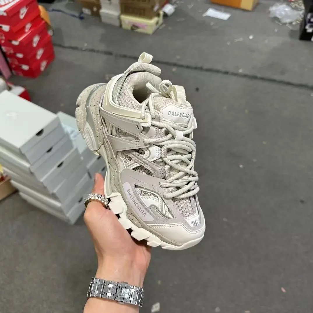 Balenciaga Track 2 Black and White Chunky Sneakers - 3