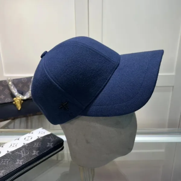 Louis Vuitton Monogram Wool Baseball Cap Navy - 1