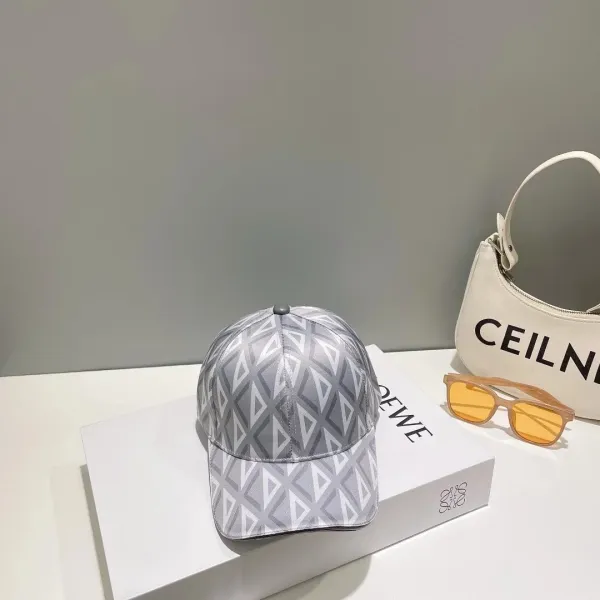 Loewe Geometric Print Baseball Cap Gray Multicolor - 1