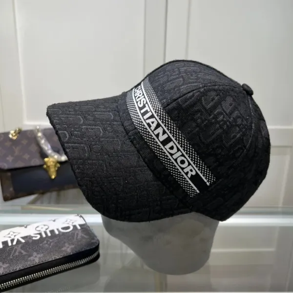 Dior Oblique Monogram Baseball Cap Black - 1