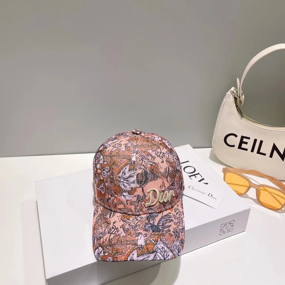 Dior Oblique Floral Print Baseball Cap Multicolor - 1