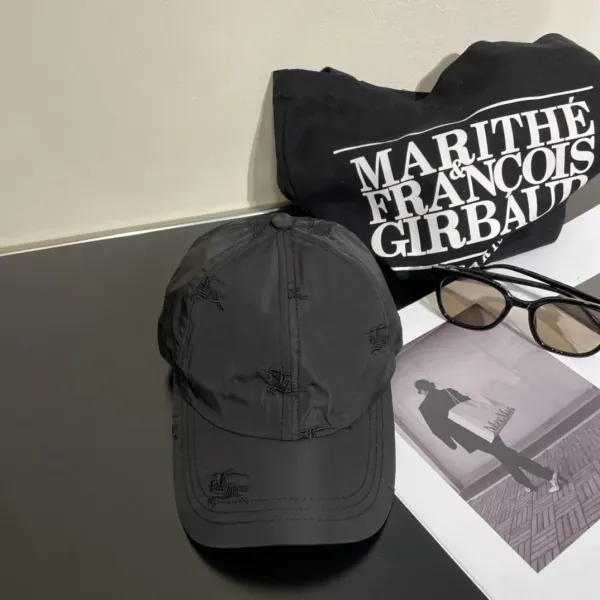 Burberry Logo Patch Baseball Cap Burgundy - 9