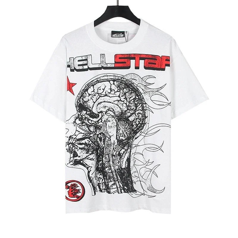 Hellstar T-Shirts Graphic short-sleeve T-shirt — X511 white