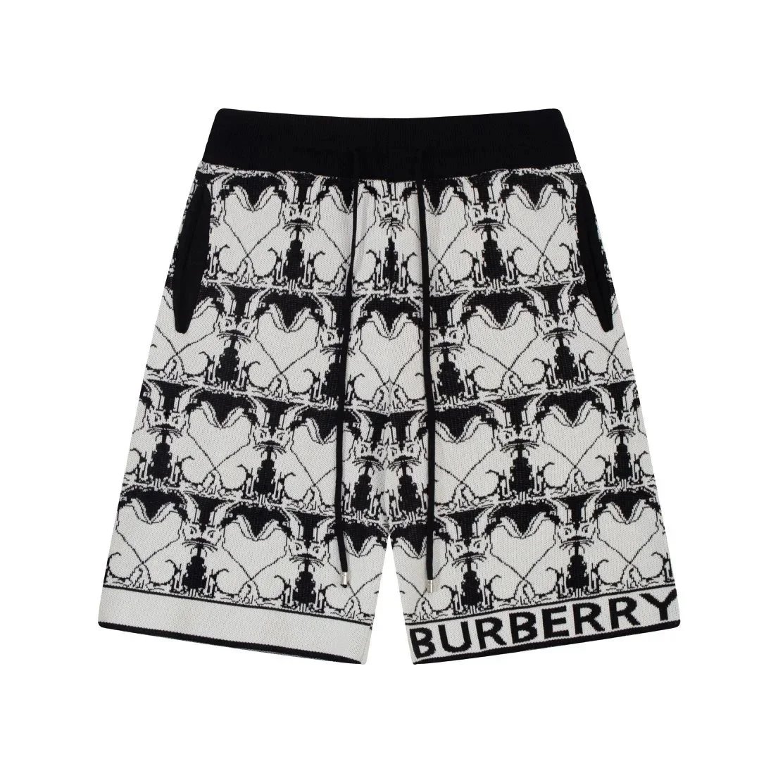 Burberry Shorts Drawstring with Equestrian Knight and check details image 10