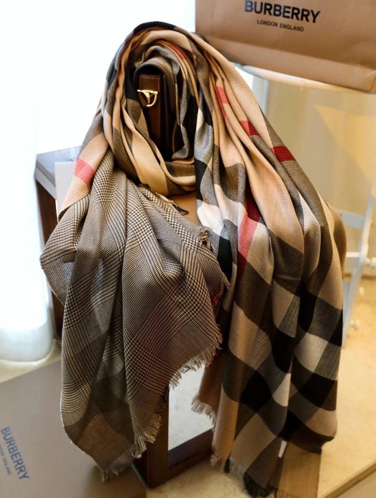 Burberry Scarves Check Plaid Scarf image 4