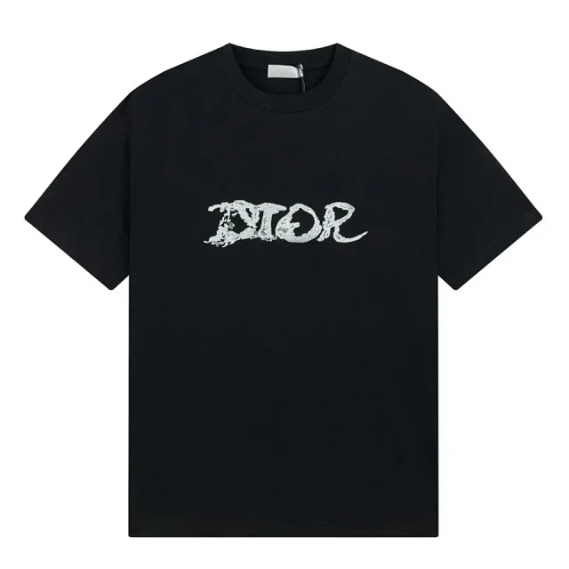 Dior T-Shirts Embroidered Logo Graphic product detail image 1