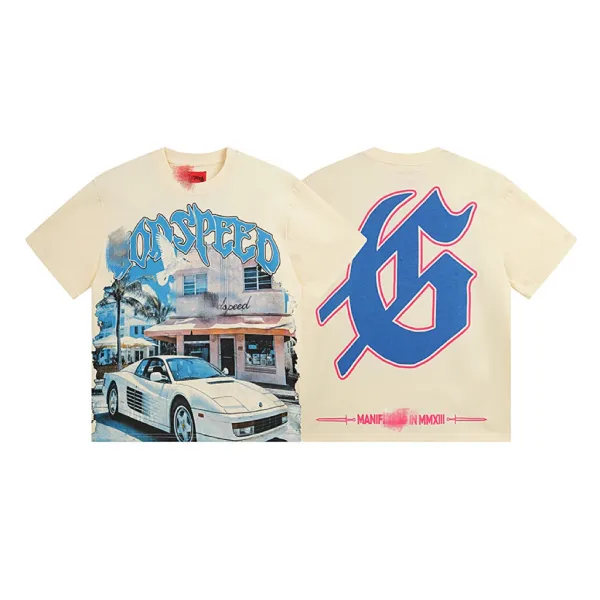 Onspeed x Manifest In MMXIII Graphic Print Beige T-Shirt - 1