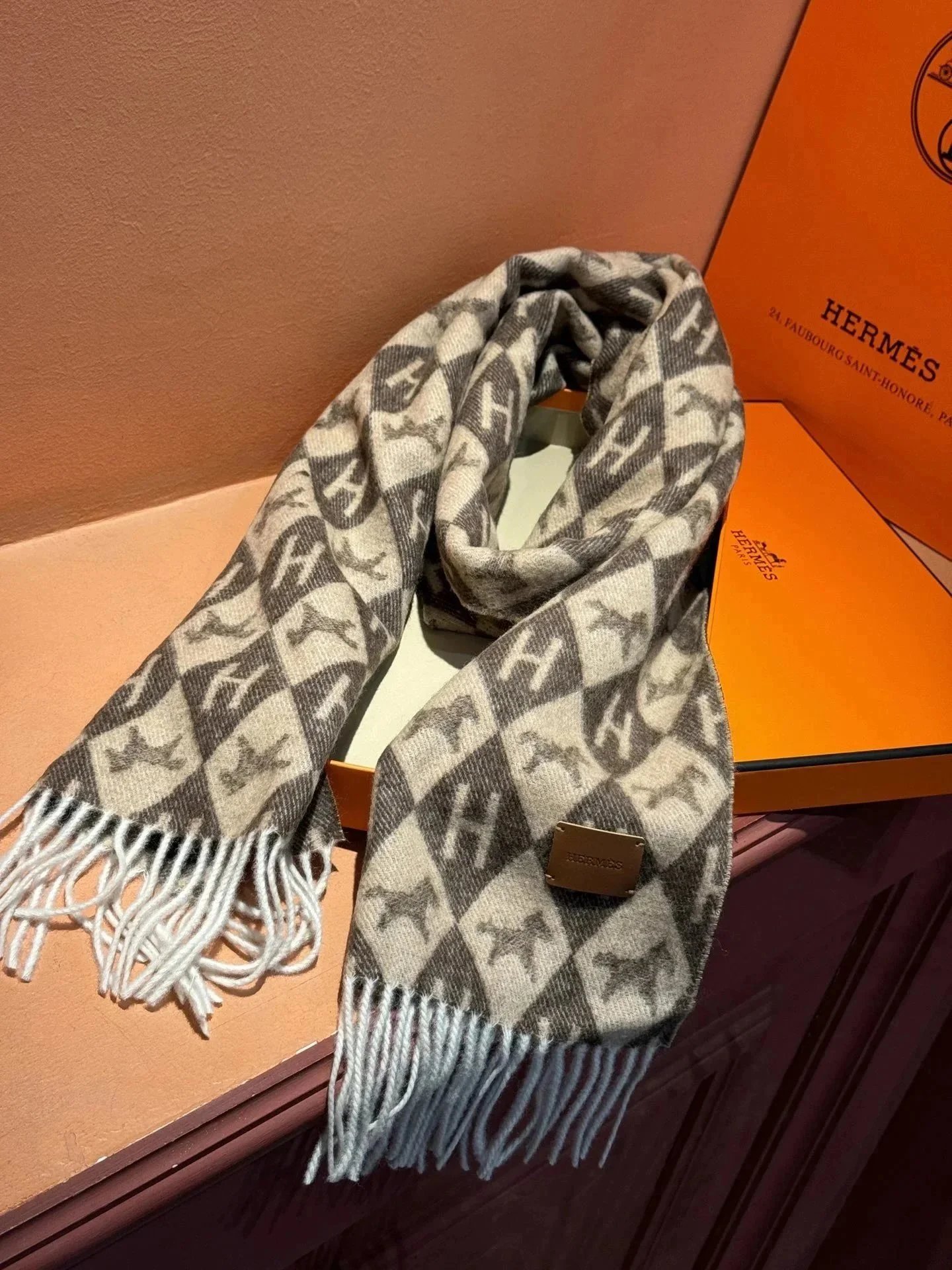 Dior Scarves Fringed Logo-Pattern Scarf image 13