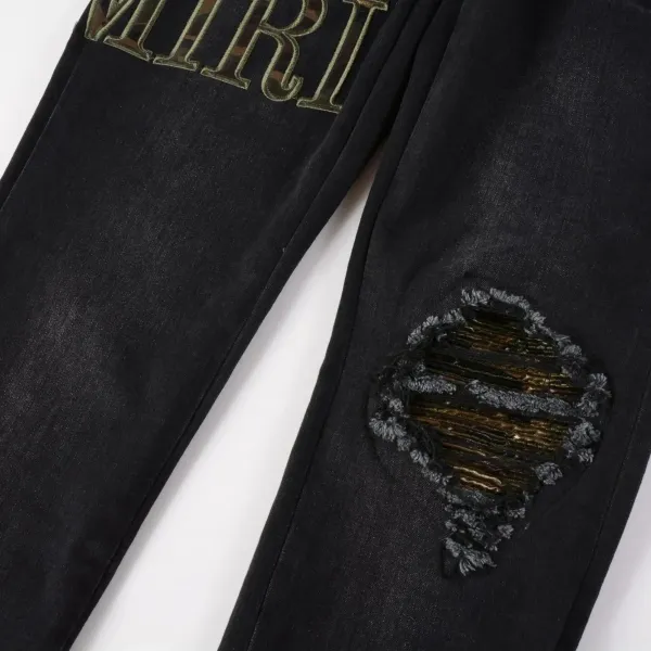 Amiri Distressed White Slim Fit Jeans - 8
