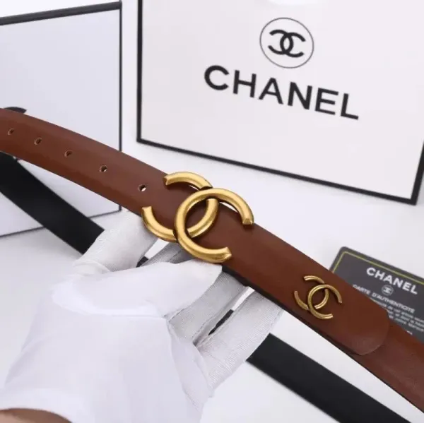 Chanel CC Logo Denim Belt Gold Tone - 8