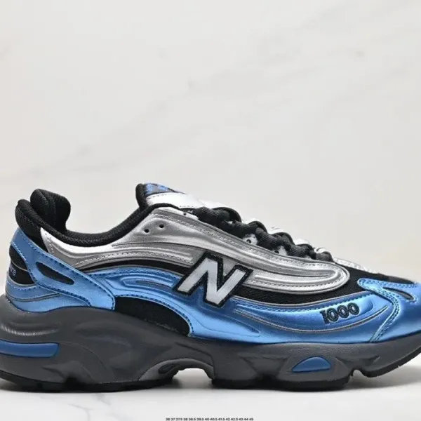 New Balance 1000 Blue Silver Chunky Sneakers - 1