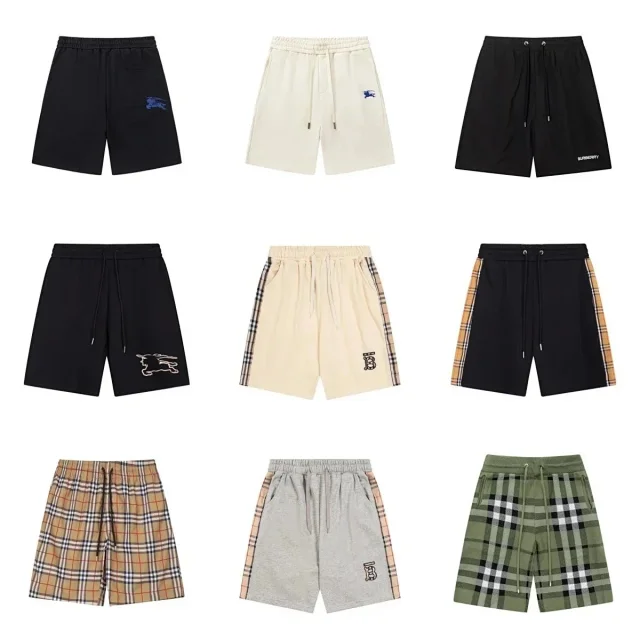 Burberry Shorts Drawstring with Equestrian Knight and check details product detail image 1