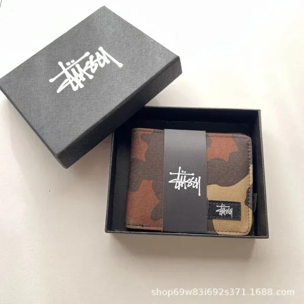 Stüssy Canvas Short Wallet Tan - 10