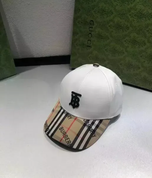 Burberry Monogram Baseball Cap White - 1