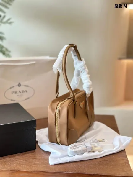 Prada Galleria Saffiano Leather Black Handbags - 3