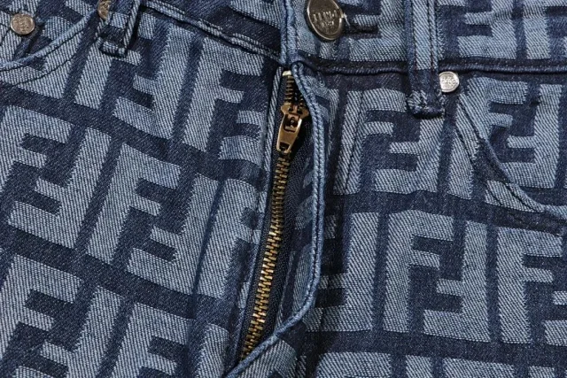 Fendi Jeans FF monogram straight-leg product detail image 5