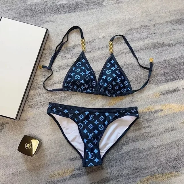 Louis Vuitton Swimwear E-100 Triangle String Bikini Set product detail image 5