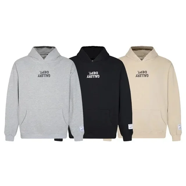 Gallery Dept. Hoodies & Sweatshirts Pullover hoodie with kangaroo pocket and upside-down logo print product detail image 3