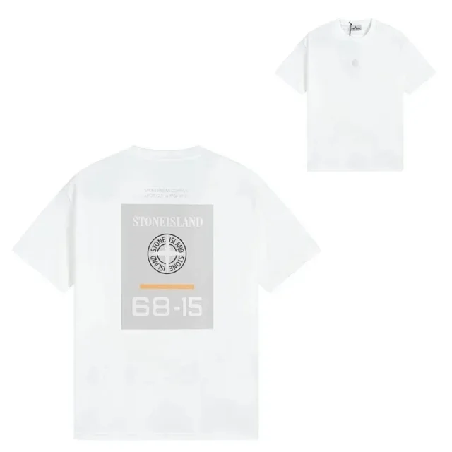 Stone Island T-Shirts Short-Sleeve Graphic Logo Print product detail image 4