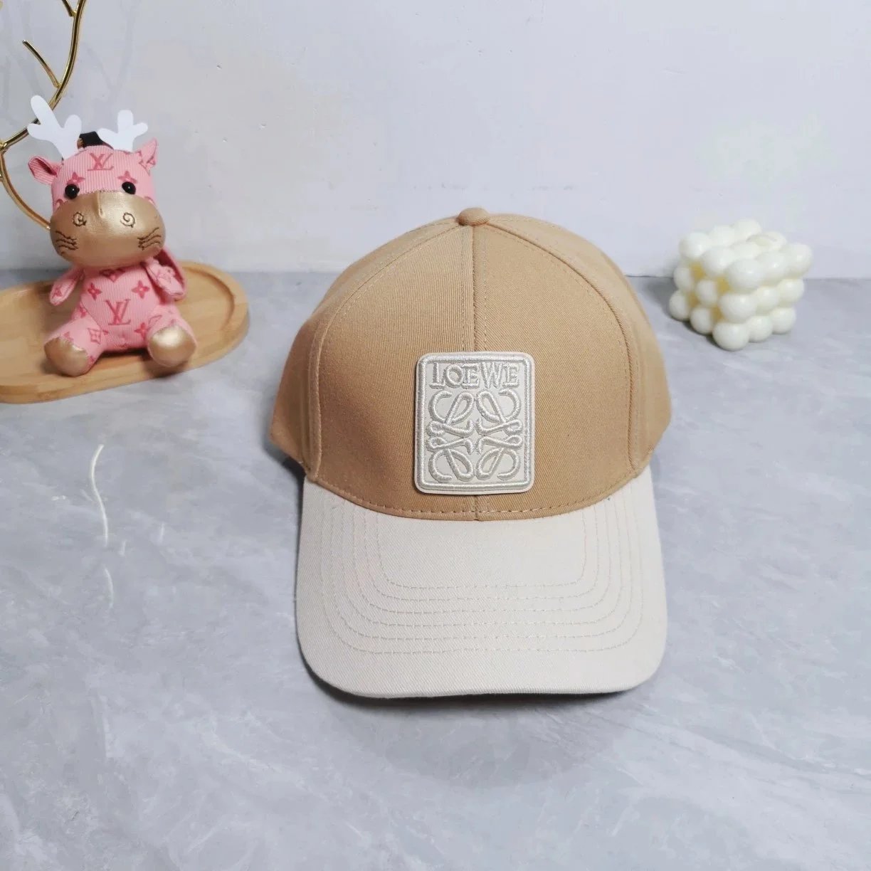 Loewe Anagram Patch Corduroy Baseball Cap Blue - 5