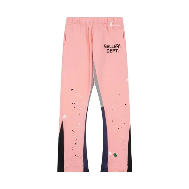 Gallery Dept. Trousers Paint-splatter sweatpants with logo print product detail image 11