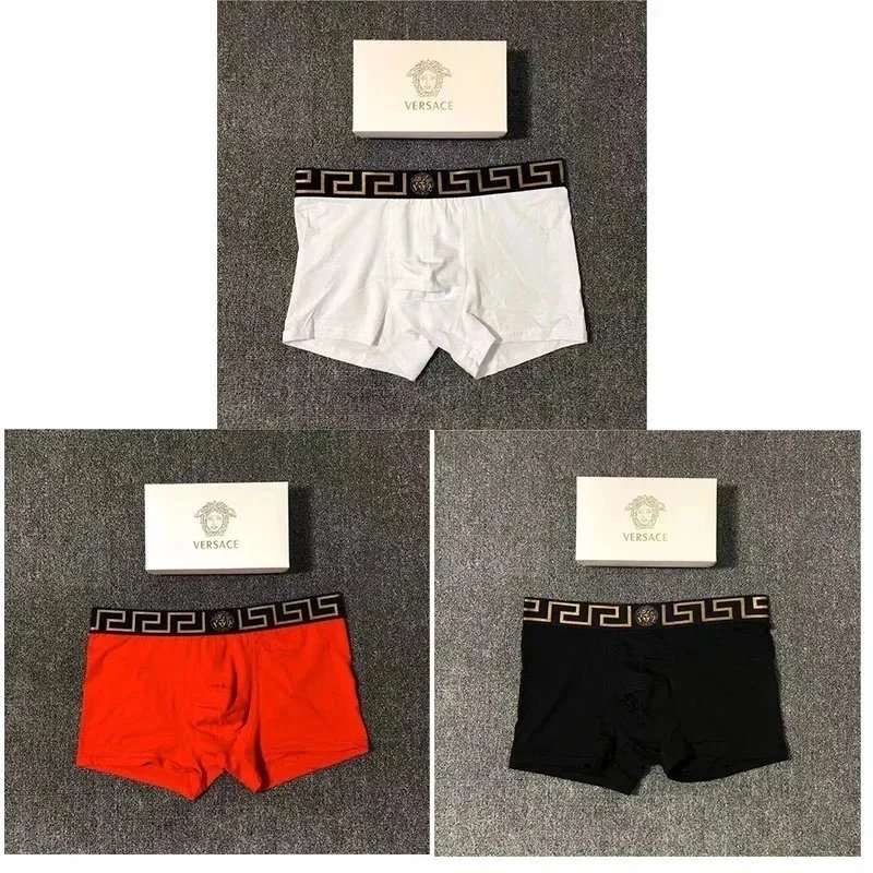 Lacoste Underwear Boxer Briefs — Versace White, Black, and Red Gift Set