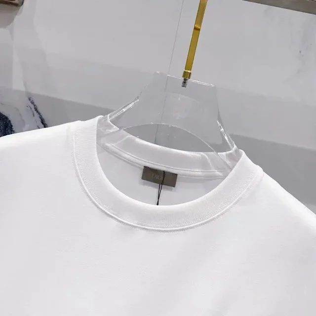 Dior T-Shirts Embroidered logo crew-neck short-sleeve product detail image 6
