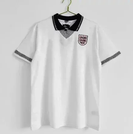 England National Team 1990 World Cup Home Shirt White Polo - 1
